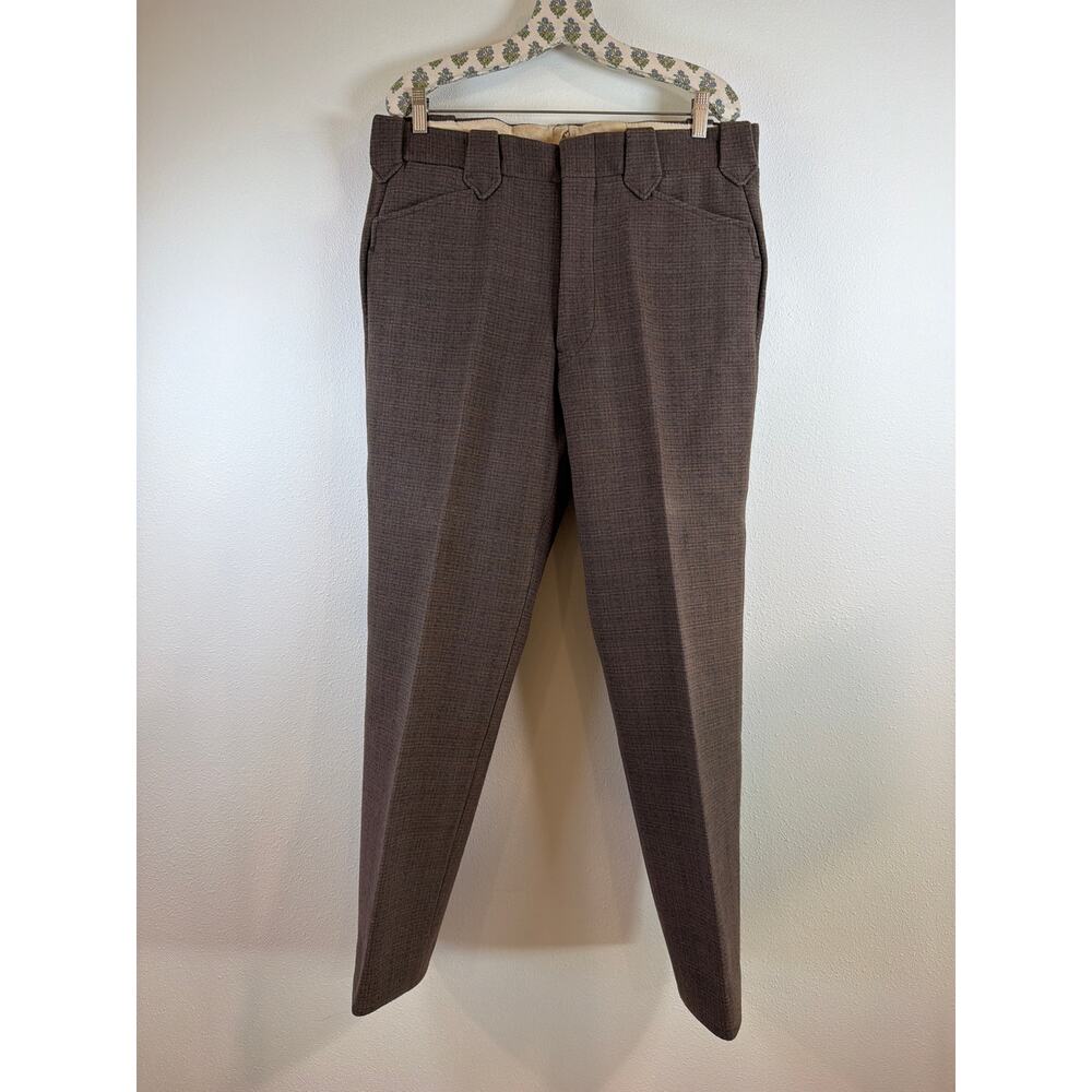 Vintage 1960’s thick wool hunting pants brown plaid